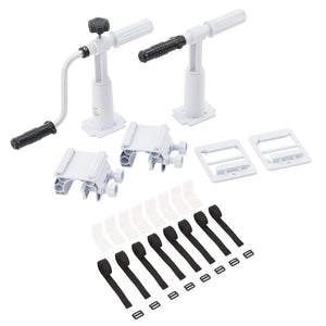 Enrouleur pour bâche de piscine Oliveti à longueur réglable 147-555 cm [en.casa]