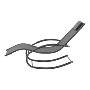 Chaise à bascule Tarent 150 kg Gris foncé [en.casa]