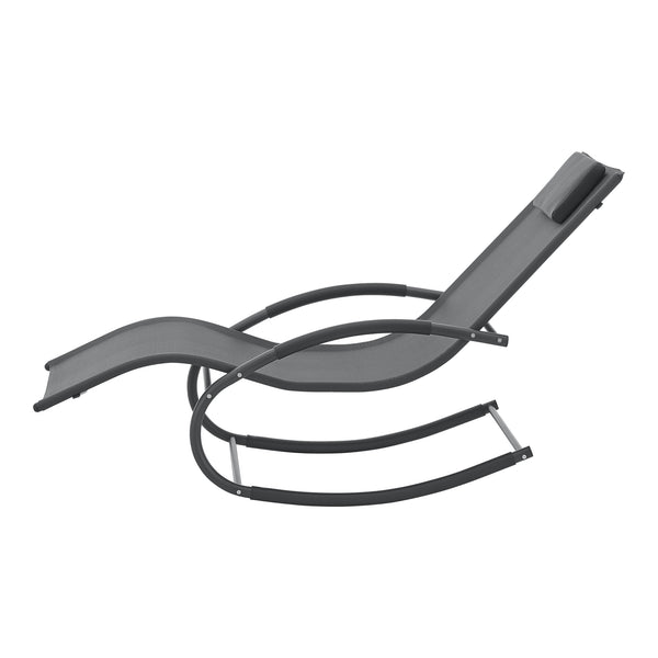 Chaise à bascule Tarent 150 kg Gris foncé [en.casa]