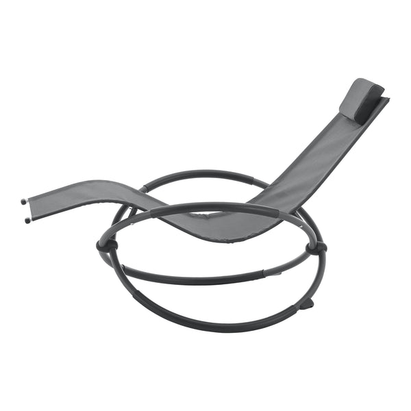 Chaise à bascule Pulsano 150 kg Gris foncé [en.casa]