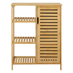 Armoire de salle de bain Vetlanda Bambou 87x66x33 cm [en.casa]