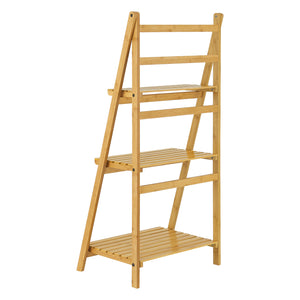 Étagère échelle Lapua à 3 niveaux en bambou 109 x 50,8 x 35 cm [en.casa]