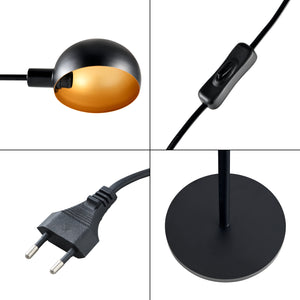 Lampadaire Bolton E14 hauteur 160 cm noir [lux.pro]