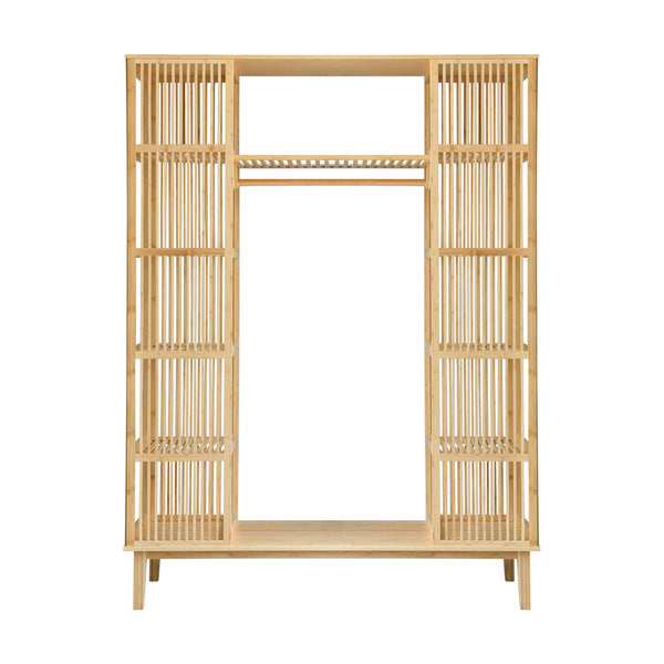 Porte-vêtements en bambou Hudiksvall 185x140x45cm [en.casa]