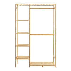 Porte-manteau Eurajoki 139x100x40 cm Bambou Nature [en.casa]