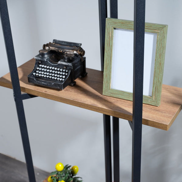 Étagère Bjerringbro 150 x 55 x 24 cm Noir / Aspect noyer [en.casa]