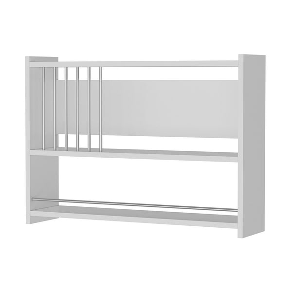 Étagère murale Helsingør avec 3 étagères Blanc [en.casa]