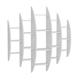 Étagère murale Dianalund 147x146x29 cm Blanc [en.casa]