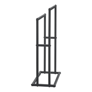 Porte-serviettes avec 2 barres 78 x 48 x 24 cm Noir [en.casa]