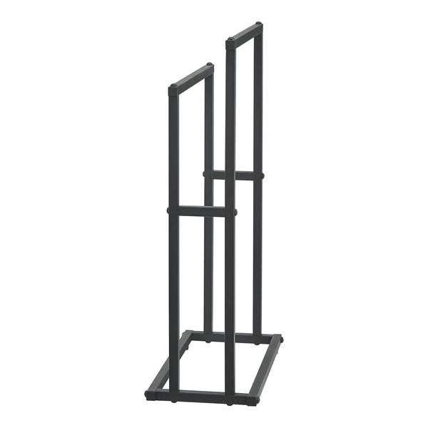 Porte-serviettes avec 2 barres 78 x 48 x 24 cm Noir [en.casa]