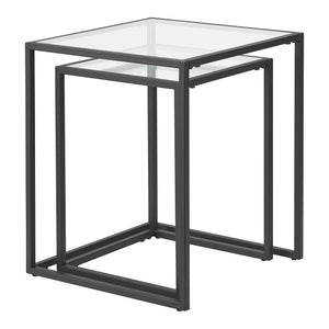 Table de salle à manger Holstebro Noir/Transparent [en.casa]