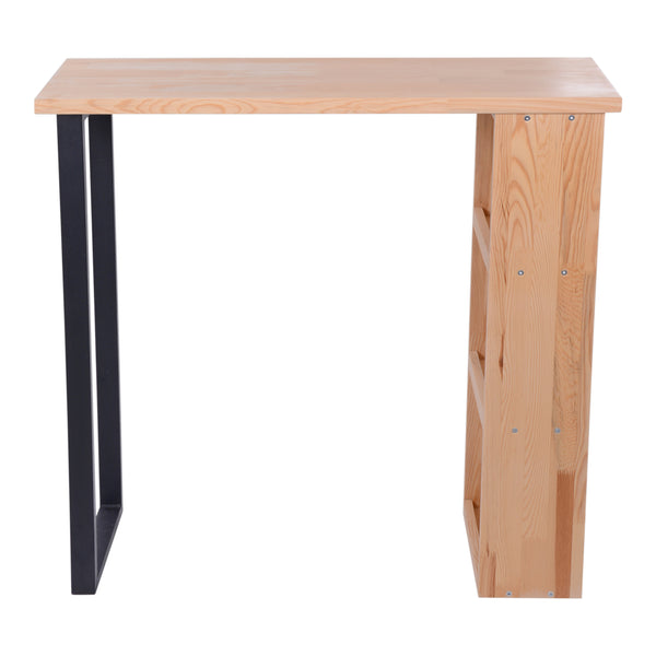 Table de bar Nørager avec étagère intégrée 89,5 x 90 x 29 cm [en.casa]