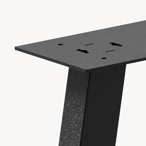 Structure de table Mariager lot de 2 acier 40x37,5 cm noir [en.casa]