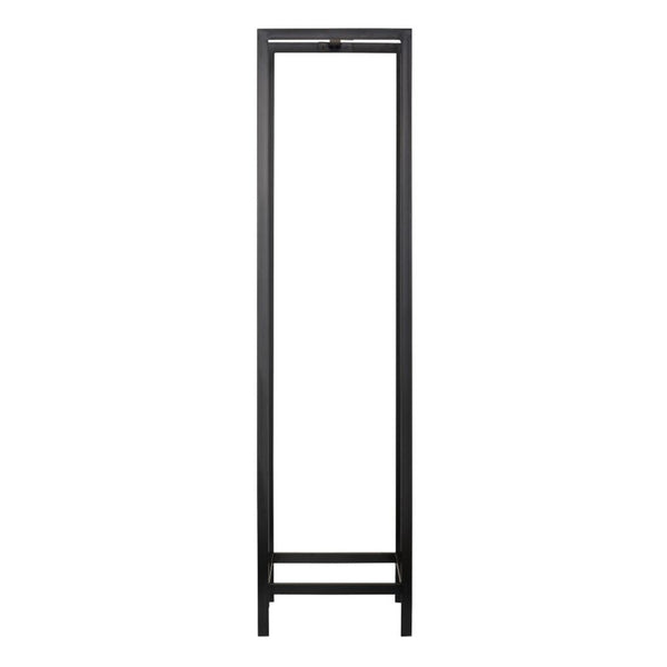 Range-bûches Taarbæk pour intérieur / extérieur 140 x 35 x 35 cm noir [en.casa]