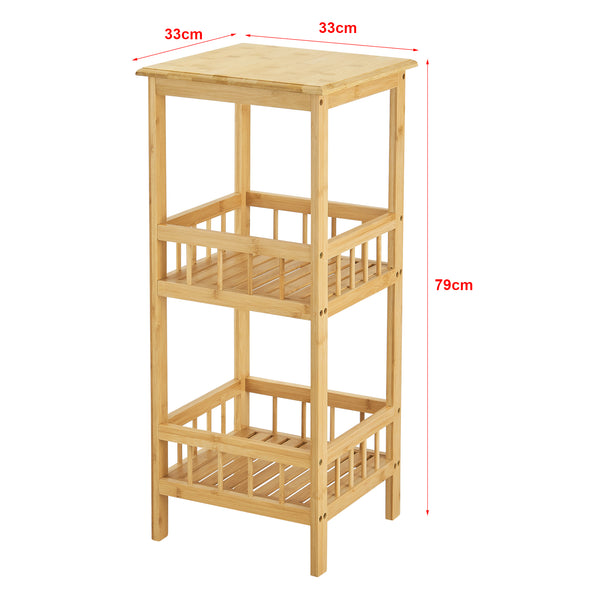 Étagère de rangement Pyhäjärvi à 3 niveaux 79 x 33 x 33 cm [en.casa]