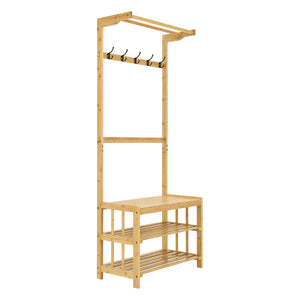 Meuble d'entrée Tornio portemanteau avec banc 168 x 70 x 35 cm [en.casa]