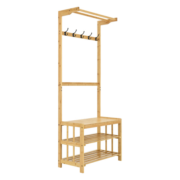 Meuble d'entrée Tornio portemanteau avec banc 168 x 70 x 35 cm [en.casa]