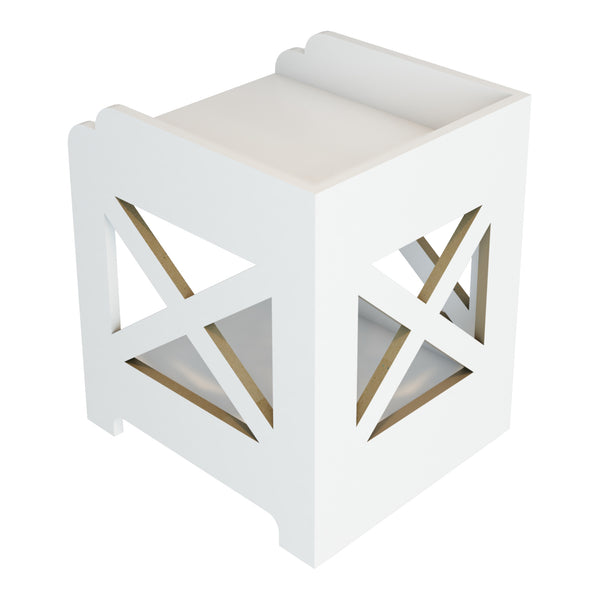 Organisateur de salle de bain Struer 23x20x22 cm Blanc [en.casa]