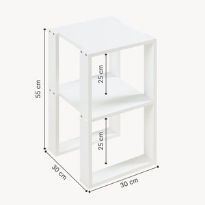 Table d'appoint Thyholm 55x30x30 cm Blanc [en.casa]