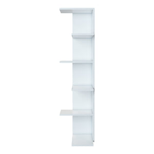 Bibliothèque Pandrup à 6 niveaux 141 x 37 x 22 cm blanc [en.casa]