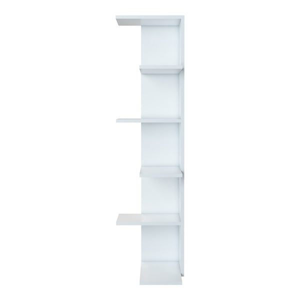 Bibliothèque Pandrup à 6 niveaux 141 x 37 x 22 cm blanc [en.casa]