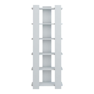 Bibliothèque Præstø à 6 niveaux 160 x 60 x 19,5 cm blanc [en.casa]