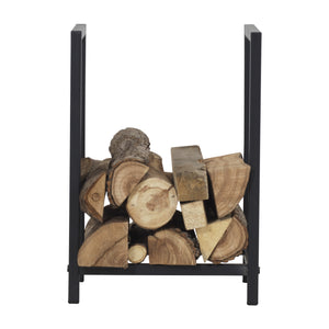 Range-bûches Torsås en acier 40 x 30 x 50 cm noir [en.casa]