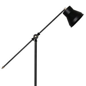 Lampadaire Peterborough hauteur 145 cm E14 effet bois / noir [lux.pro]