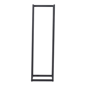Range-bûches Tanum en acier 35 x 35 x 120 cm noir [en.casa]