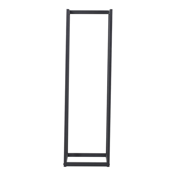Range-bûches Tanum en acier 35 x 35 x 120 cm noir [en.casa]