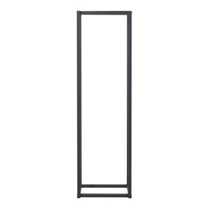 Étagère à bûches Tibro en acier 35x35x120 cm Noir [en.casa]