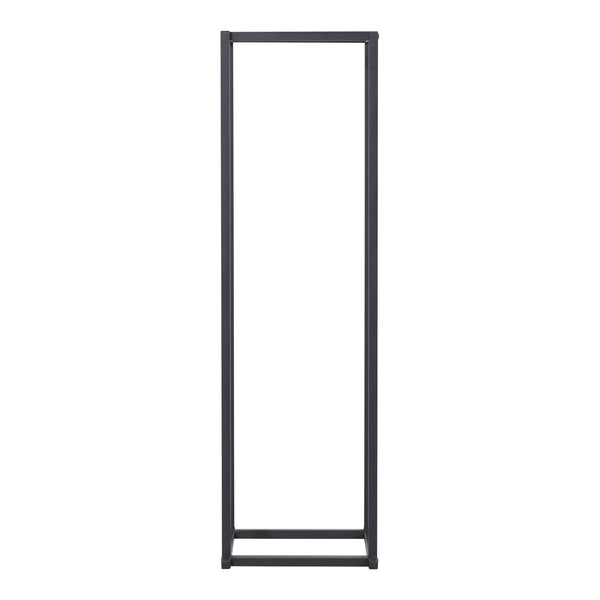 Étagère à bûches Tibro en acier 35x35x120 cm Noir [en.casa]