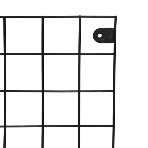 Panneau de grille Sæby mural 75 x 55 cm noir [en.casa]