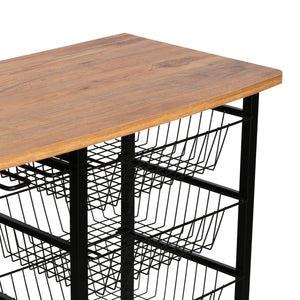 Desserte Rønnede Métal Noir [en.casa]