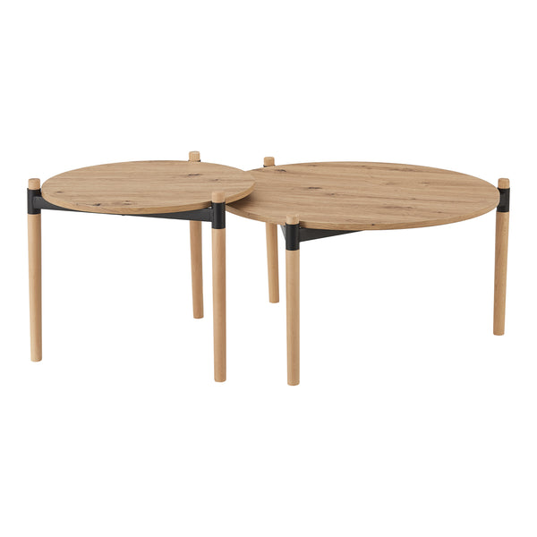 Table basse Kristinestad en set Nature [en.casa]