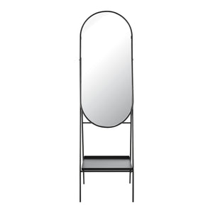 Miroir sur pied Perano 160 x 46 x 50 cm noir [en.casa]