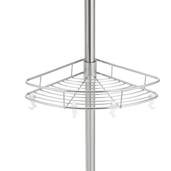 Étagère de douche télescopique Haapavesi acier inoxydable 90 - 300 cm chrome [neu.haus]