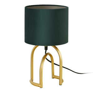 Lampe de Table Smethwick E14 Métal Polyester 34 x 18 x 18 cm Or Vert Foncé lux.pro 