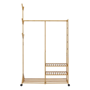 Porte-manteau roulant Ikaalinen Bambou [en.casa]