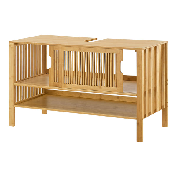 Meuble sous-lavabo Hvaler 60x100x45cm Bambou [en.casa]