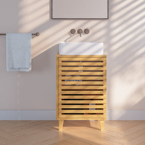 Meuble sous-lavabo Iveland 60x40x30cm Bambou [en.casa]