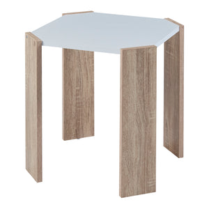 Table d'appoint Rantasalmi lot de 3 Blanc/Aspect chêne [en.casa]
