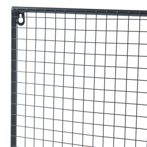 Grille murale Westre 70x60x11cm Métal Noir [en.casa]