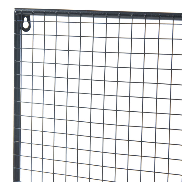 Grille murale Westre 70x60x11cm Métal Noir [en.casa]