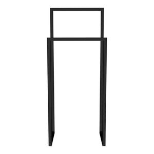 Portant à vêtements Holtålen avec deux barres de penderie acier 90 x 40 x 25 cm noir [en.casa]
