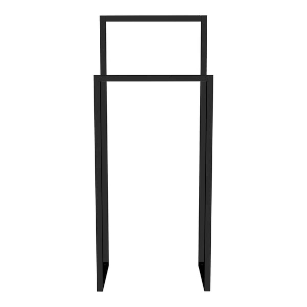 Portant à vêtements Holtålen avec deux barres de penderie acier 90 x 40 x 25 cm noir [en.casa]
