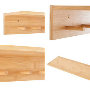 Porte-manteau mural Fjord Bambou [en.casa]