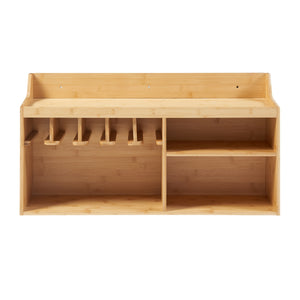 Organisateur d'outils mural Gjemnes bambou 86 x 25 x 45 cm naturel [en.casa]