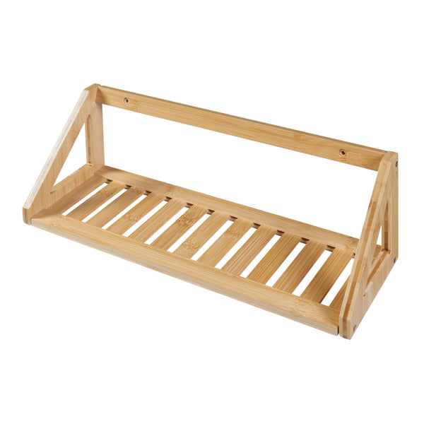 Ensemble d'étagères murales Gjerdrum lot de 2 43x15x15cm Bambou [en.casa]