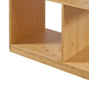 Bibliothèque Gullspång à 4 niveaux bambou 130 x 55 x 30 cm naturel [en.casa]